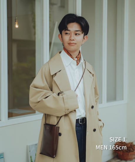 #-30 Ventile gabardine belted trench coat