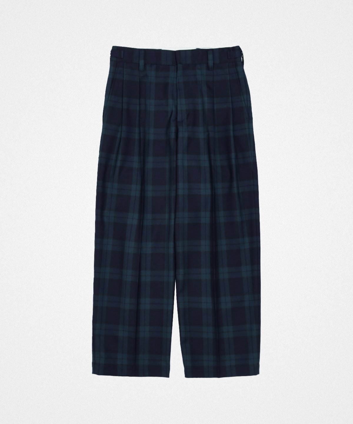 パンツ UNFOLK 2tuck straight check pants 75 W/P gabardine 2tuck straight check pants |