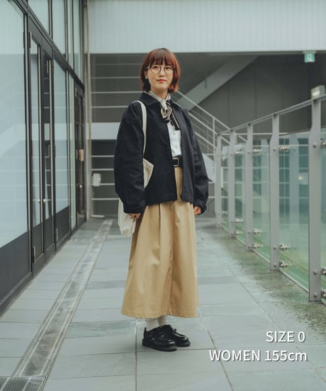 #-70 Ventile gabardine 2tuck skirt (Beige)
