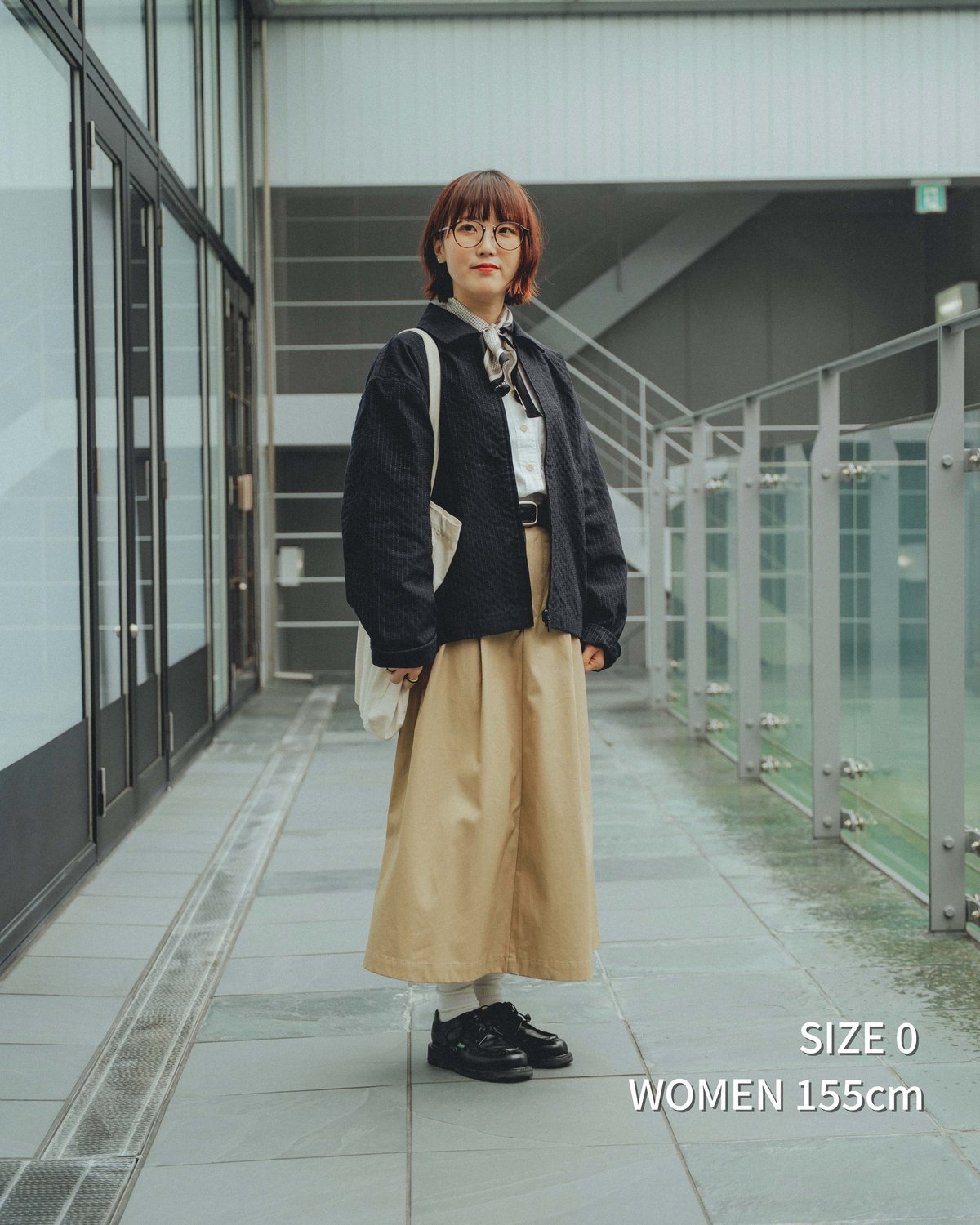 70 Ventile gabardine 2tuck skirt (Beige) | UN