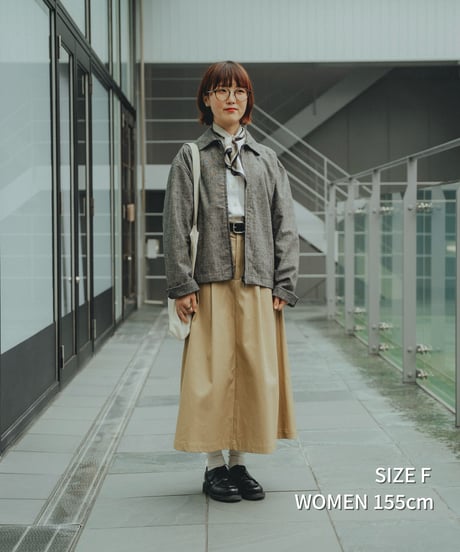 “UNFOLK CLASSIC” Banshu linen mix napping style blouson
