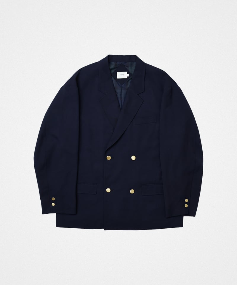 22 4B relax double blazer (Navy) | UNFOLK