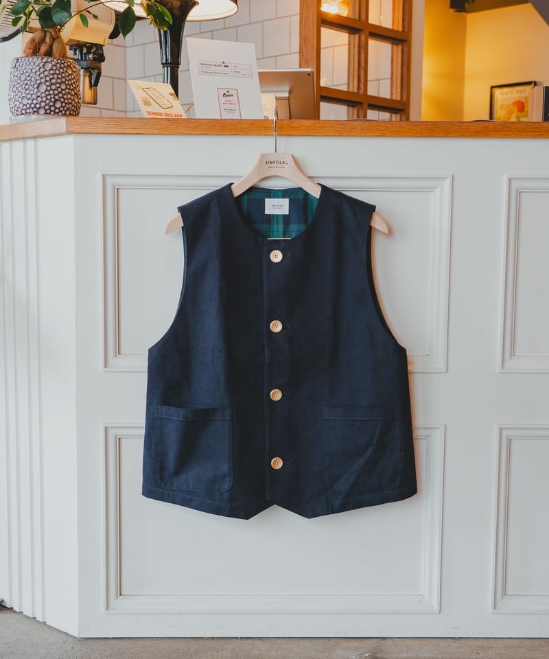 48 Peach brushed classic vest | UNFOLK 48 Peach brushed classic vest | UNFOLK
