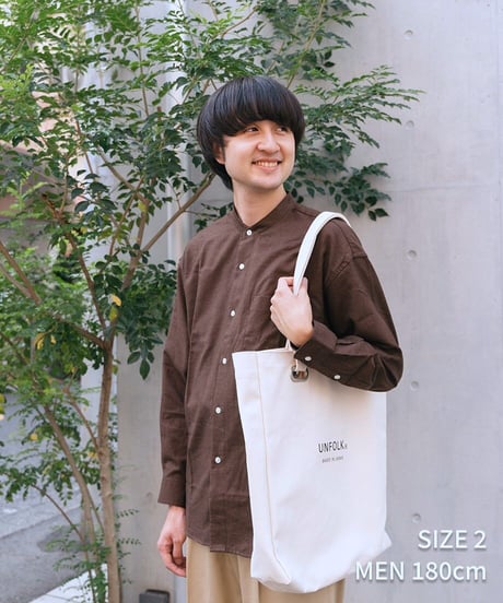 #-23 2way detachable collar check shirt (Brown)