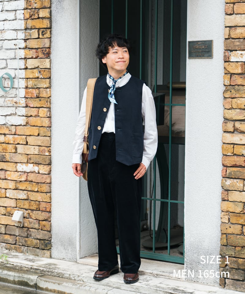 48 Peach brushed classic vest (Brown) | UNFOLK