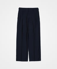#-47 Wool mix 2tuck slacks (Navy)
