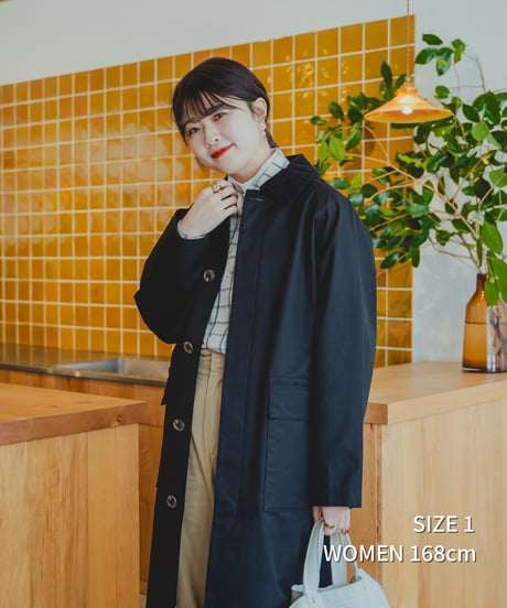 #-53 Ventile gabardine 2way railway coat (Black)