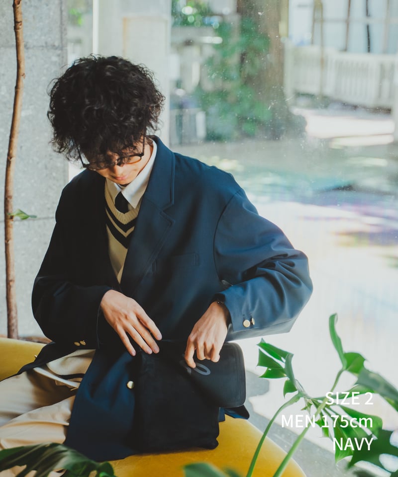 22 4B relax double blazer (Black) | UNFOLK