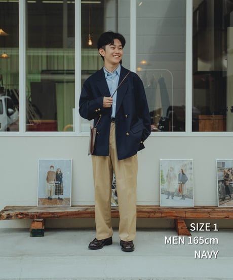#-22 4B relax double blazer (Navy)