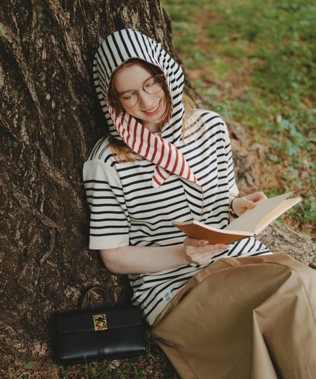 #-86 14G i-plating reversible border triangle scarf