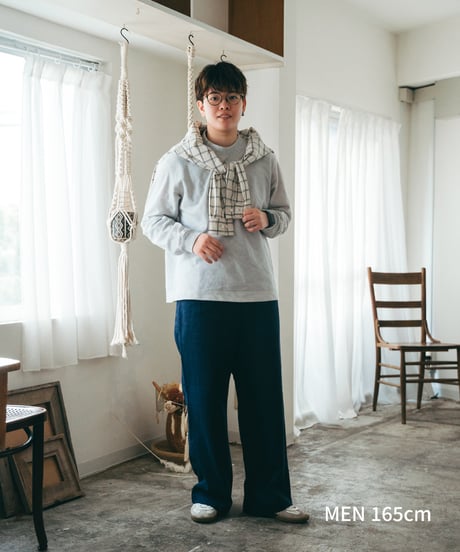"UNFOLK CLASSIC" Banshu double gauze bias cut tshirt