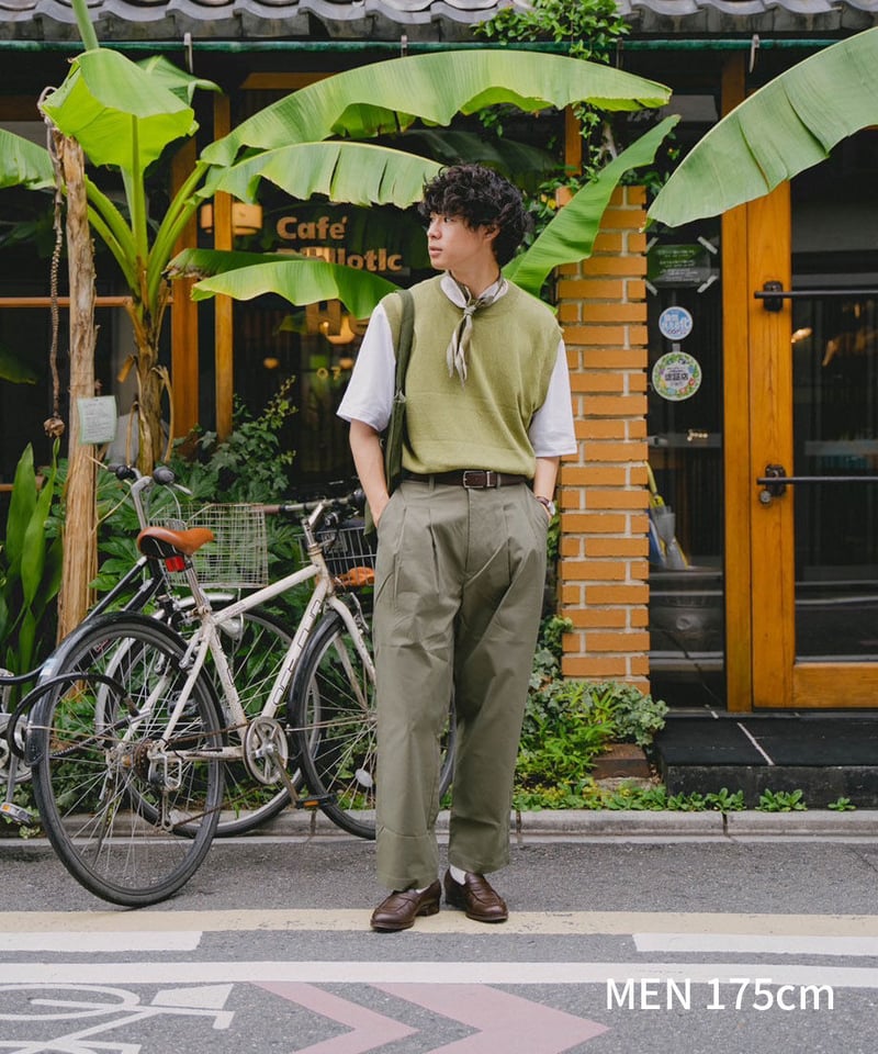 2026SS 先行予約】#-00 Hand print silk scarf (Green)