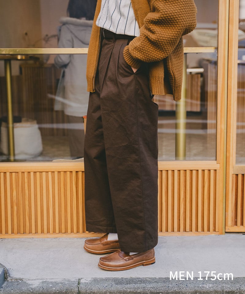 03 Ventile gabardine 2tuck pants | UNFOLK