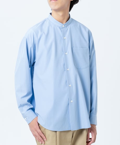 #-15 2way detachable collar shirt (Blue)