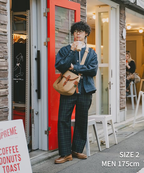 #-21 Seamless classic check pants (Green)