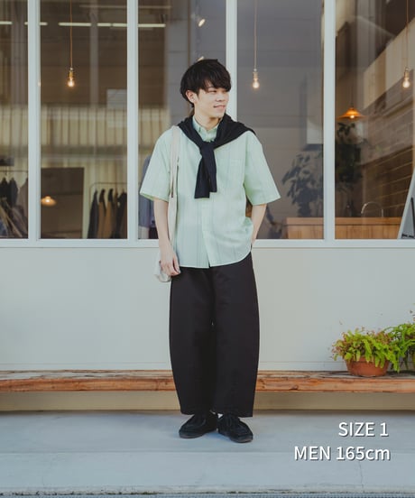 ⁡“UNFOLK CLASSIC” Enshu sashiko style baloon pants (Black)