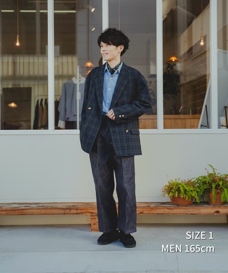 #-55 4B Seersucker double blazer (Green)