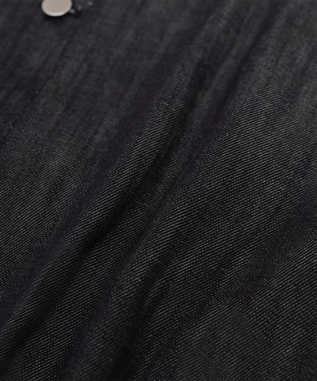 #-32 Rigid denim nocollar blouson (Indigo)