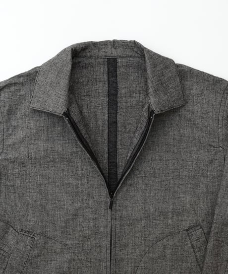 “UNFOLK CLASSIC” Banshu linen mix napping style blouson