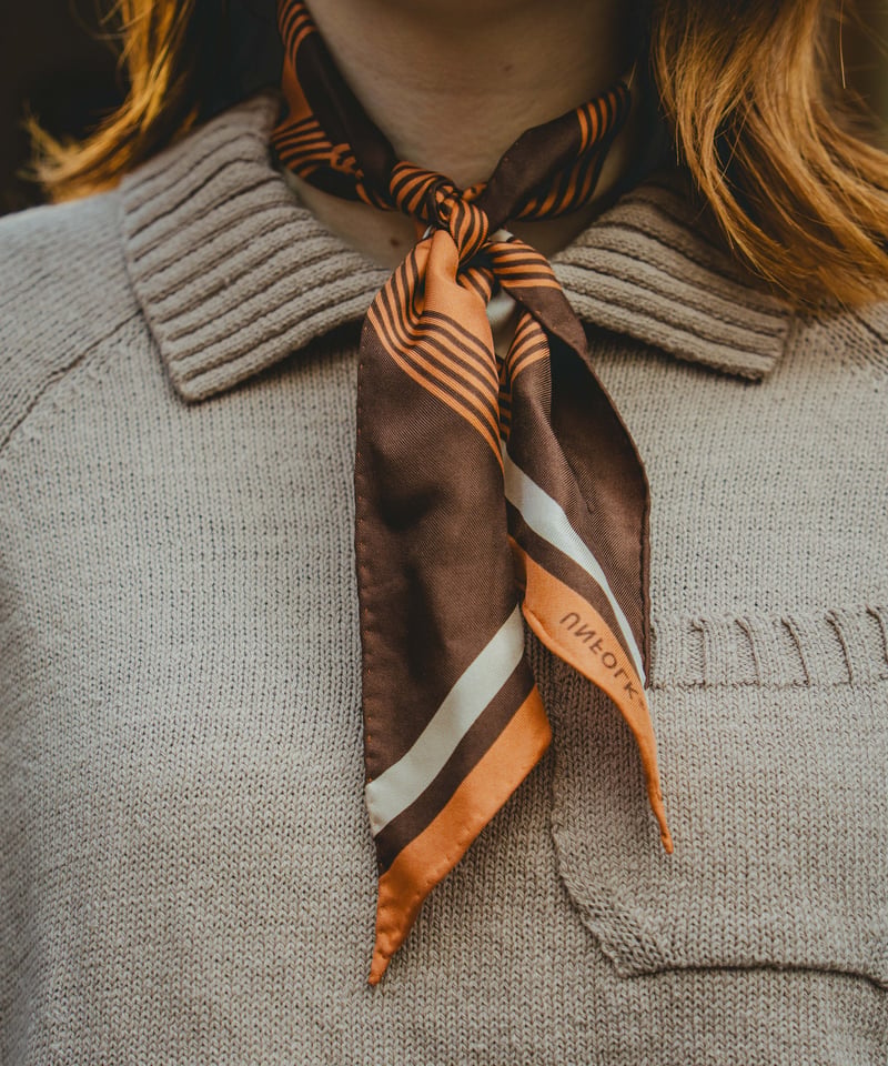 48】MASU FUR PRINT SILK 釣りあげ SHIRTS - BROWN