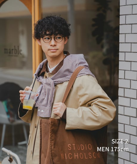 #-53 Ventile gabardine 2way railway coat (Beige)