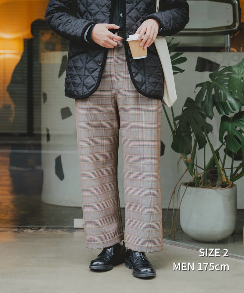 54 Seamless classic check pants (Beige) | UNF