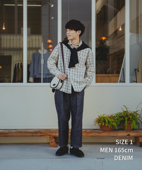 #-24 Rigid denim 2tuck straight pants