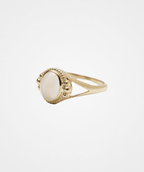 #-84 Silver925 classic stone ring (Moonstone)
