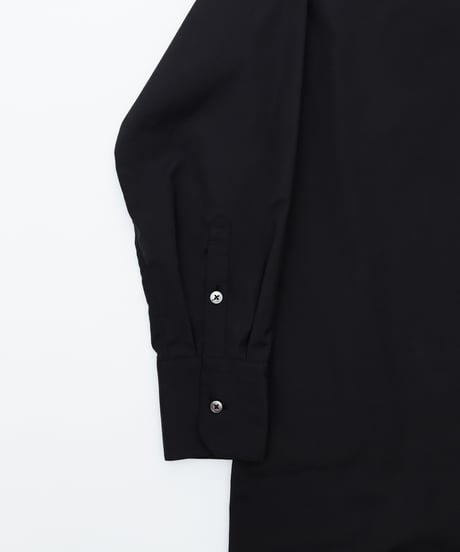 #-44 2way detachable collar shirt onepiece (Black)