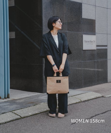 “SIWA × UNFOLK CLASSIC” Yamanashi flocky print washi bag