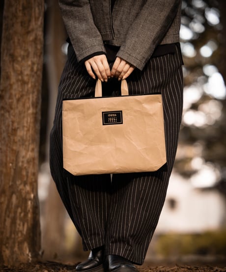“SIWA × UNFOLK CLASSIC” Yamanashi flocky print washi bag