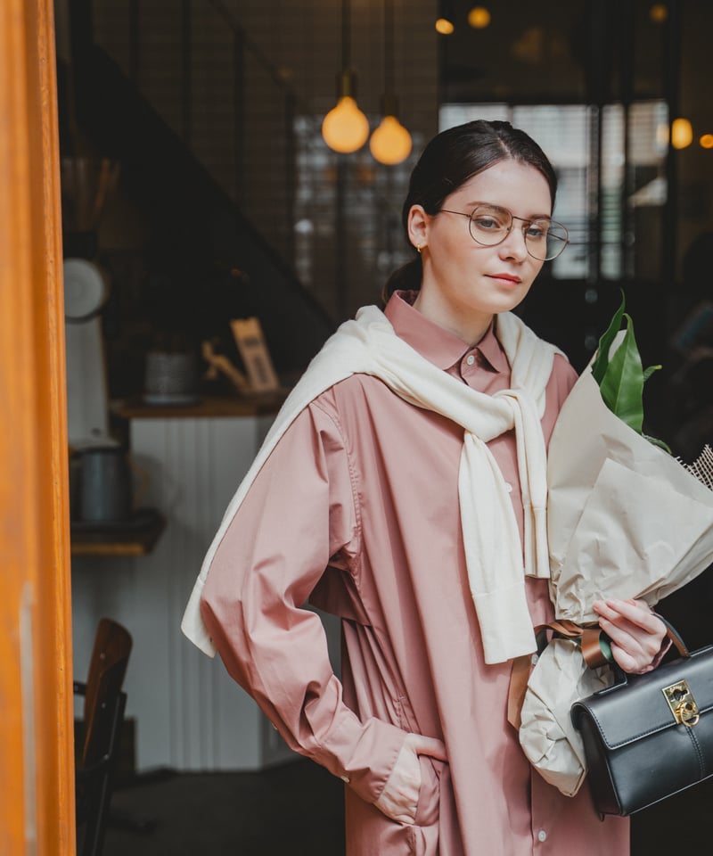 44 EX. 2way detachable collar shirt onepiece