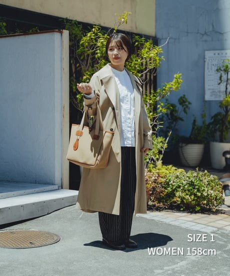 #-30 Ventile gabardine belted trench coat
