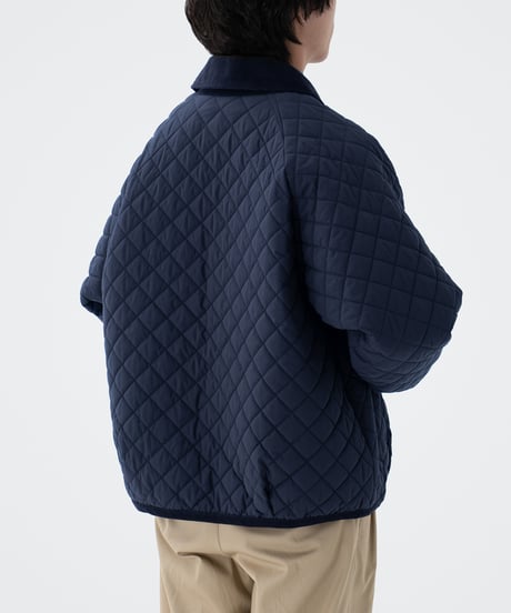 #-71 Diamond Quilt 2way blouson (Navy)