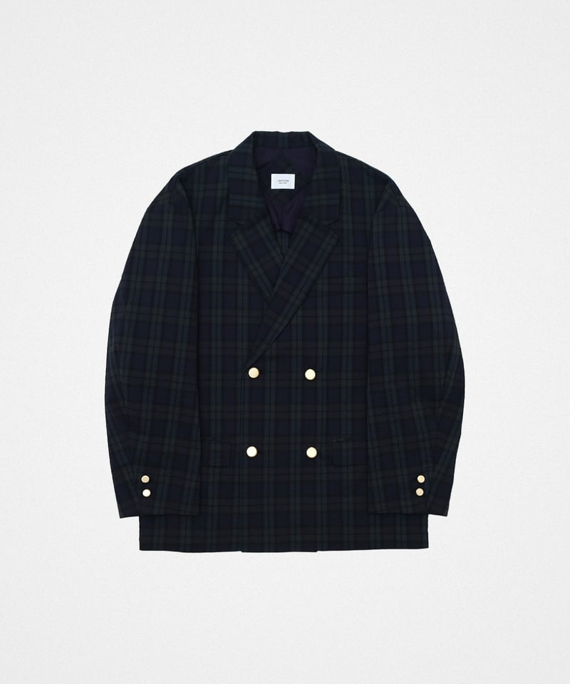 UNFOLK 4B relax double blazer ジャケット 茶 55 4B Seersucker double blazer (Green) | UNFOLK