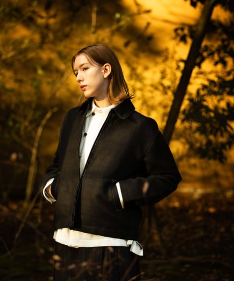 “UNFOLK CLASSIC” Enshu washi cotton cutting design blouson