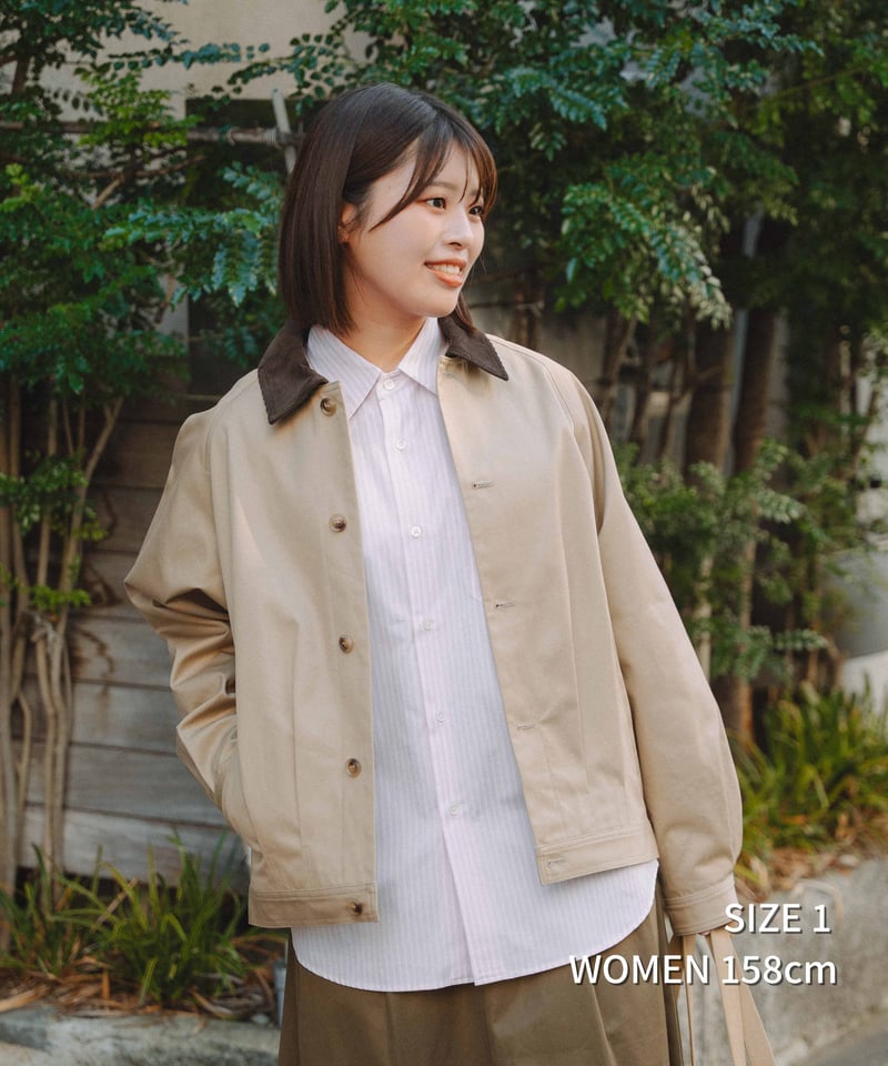 78 2way detachable collar stripe shirt (Blue)