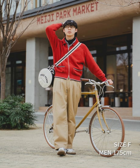 #-77 5G lily cotton knit polo blouson (Burgundy)