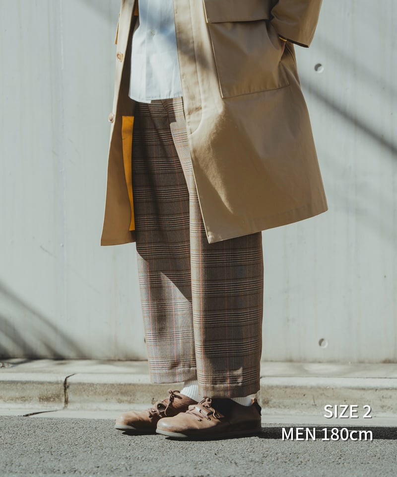 パンツ UNFOLK#54SeamlessclassiccheckpantsBeige2 54 Seamless classic check pants (Beige) | UNF