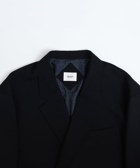 #-22 4B relax double blazer (Black)