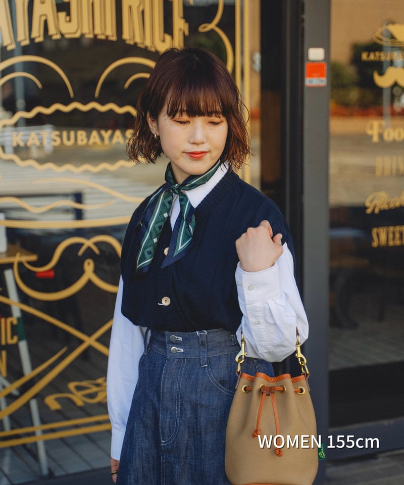 59 Hand print silk scarf (Green) | UNFOLK