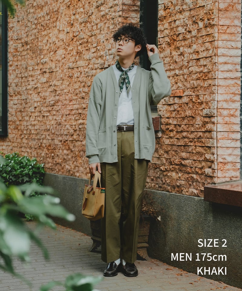 【美品】UNFOLK Ventile gabardine 2tuck pants 24 Ventile gabardine 2tuck pants (Khaki) | UN