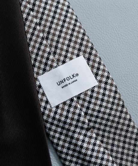 #-07 Reversible silk tie (Brown)