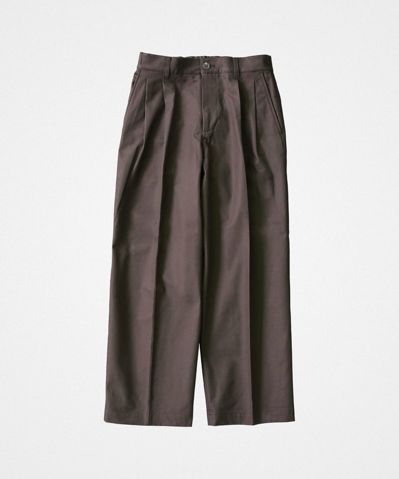03 Ventile gabardine 2tuck pants | UNFOLK