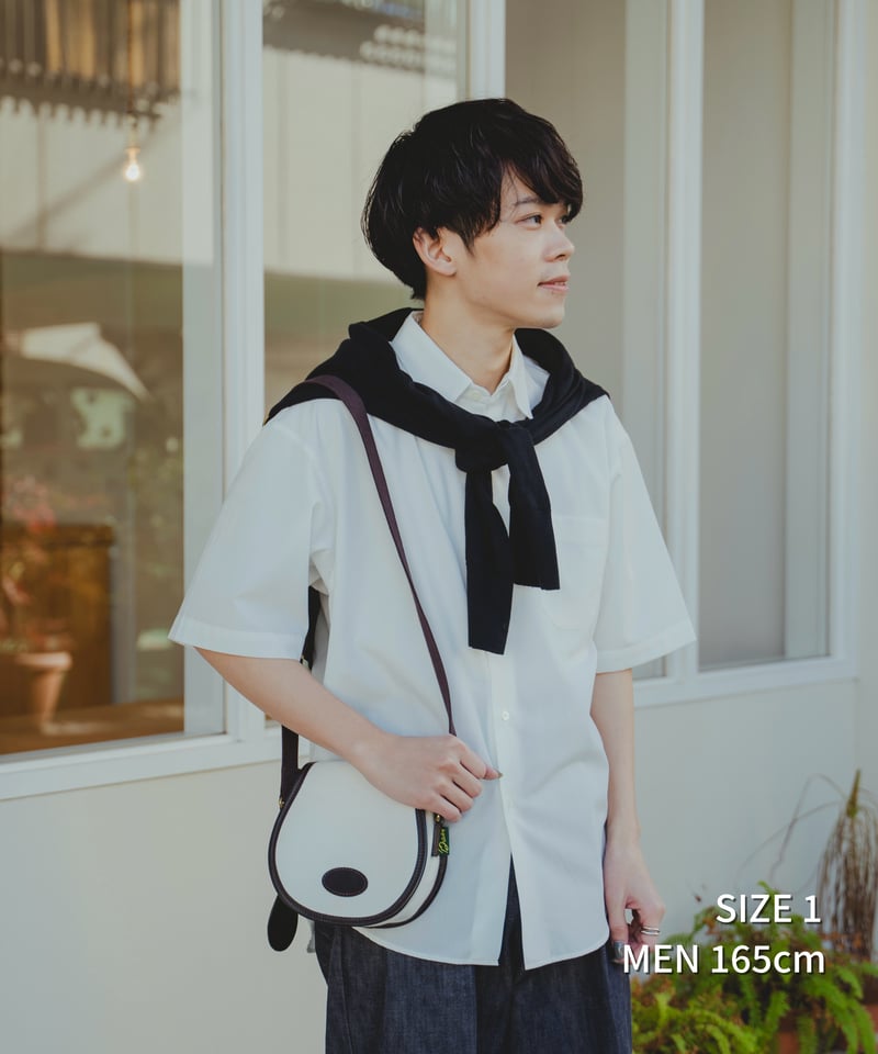 トップス Unfolk 2way detachable collar shirt Navy 61 2way detachable collar short sleeve stripe