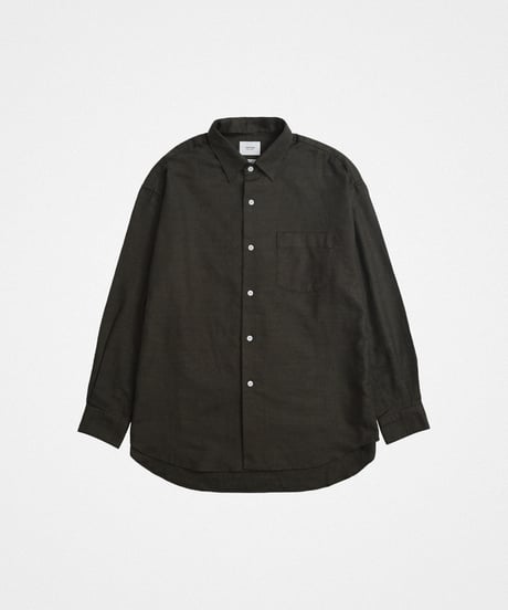 #-23 2way detachable collar check shirt (Green)