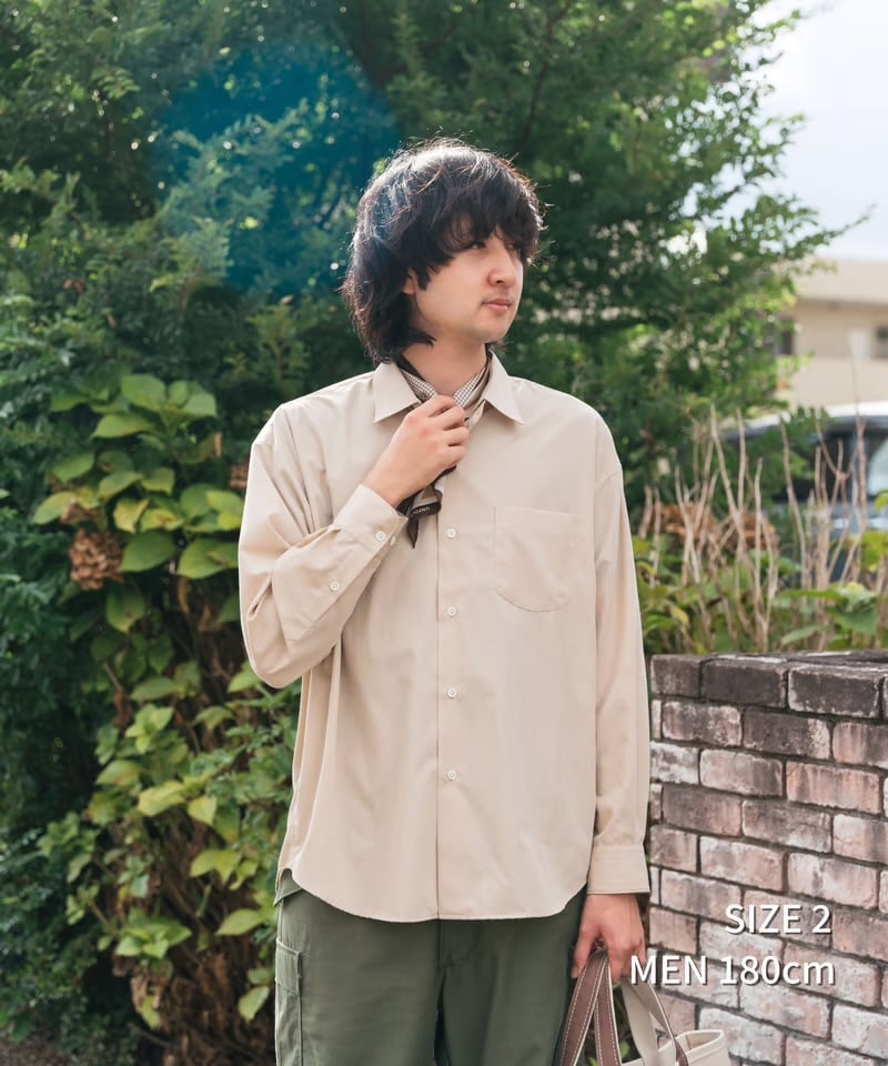 BRIEFING フード付きシャツ ベージュ BRIEFING フード付きシャツ ベージュ BRIEFING 襟付きシャツ S