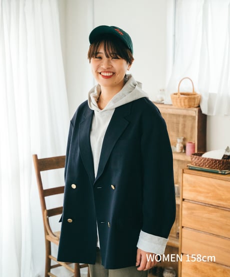 "UNFOLK CLASSIC" Banshu double gauze bias cut hoodie