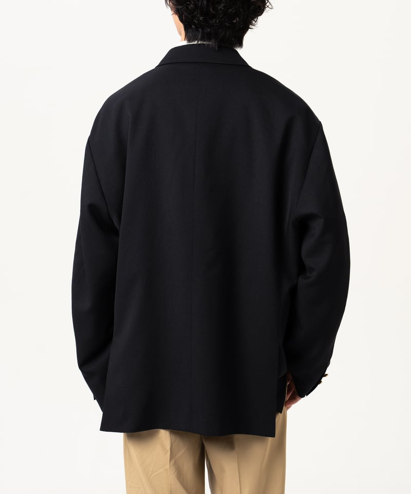 22 4B relax double blazer (Black) | UNFOLK