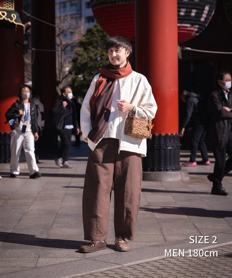 ⁡“UNFOLK CLASSIC” Enshu sashiko style baloon pants (Black)